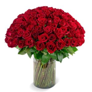 100 Red Roses (Vase)
