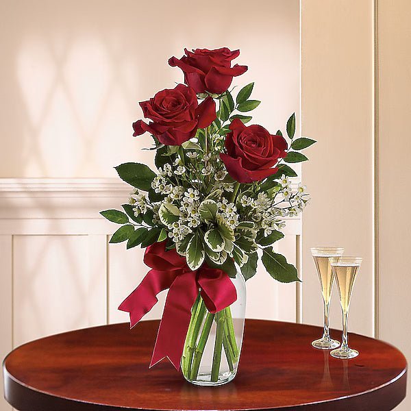 Thoughts of You Bouquet with Red Roses - Image 2