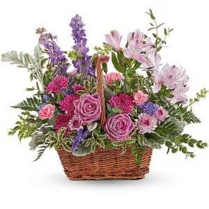 Teleflora’s Lavender Meadow Basket Bouquet