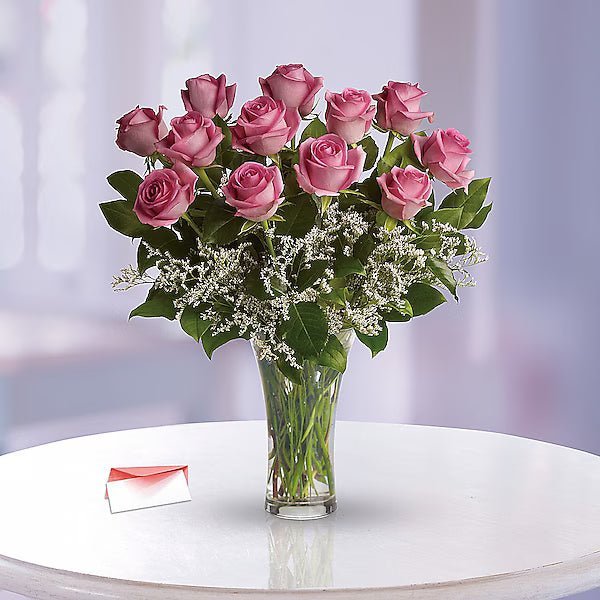 Make Me Blush - Dozen Long Stemmed Pink Roses - Image 2