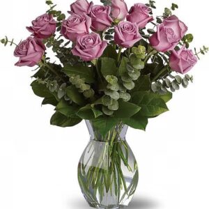 Lavender Wishes – Dozen Premium Lavender Roses