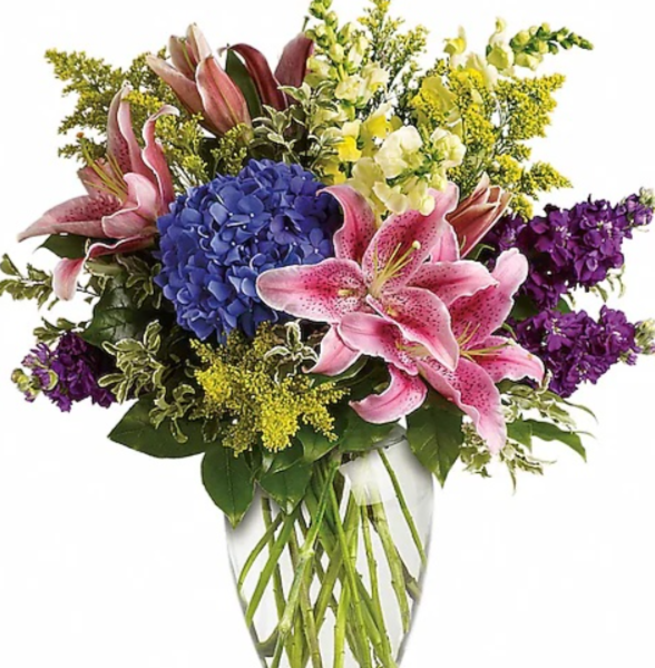 Colorful bouquet with various flowers