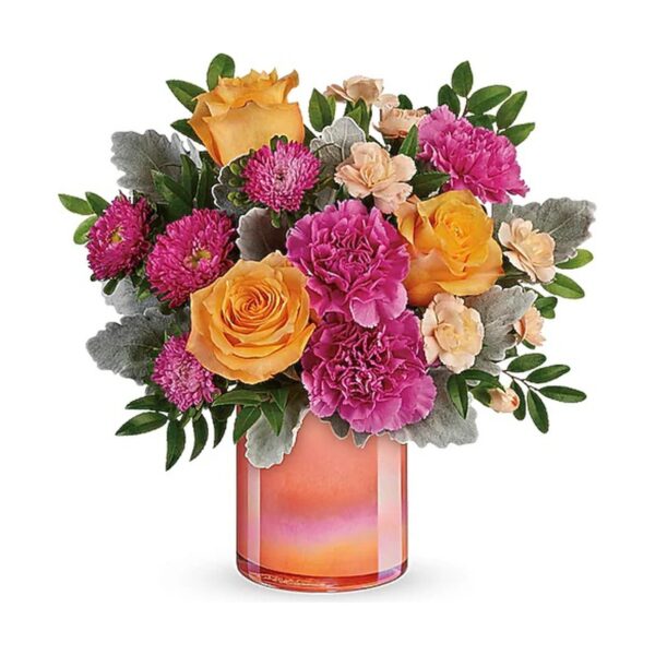 Colorful spring flower bouquet arrangement