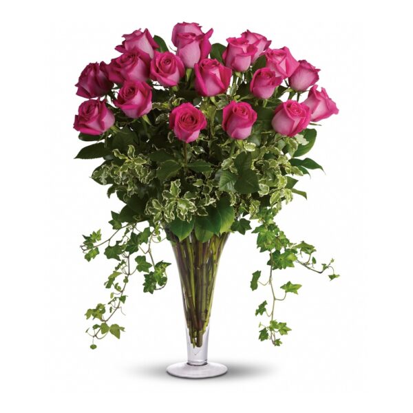 Vibrant bouquet of hot pink roses