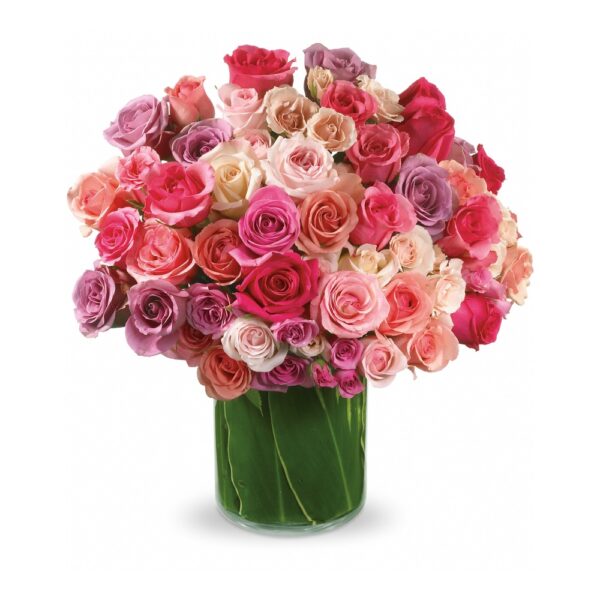 Colorful bouquet of assorted roses